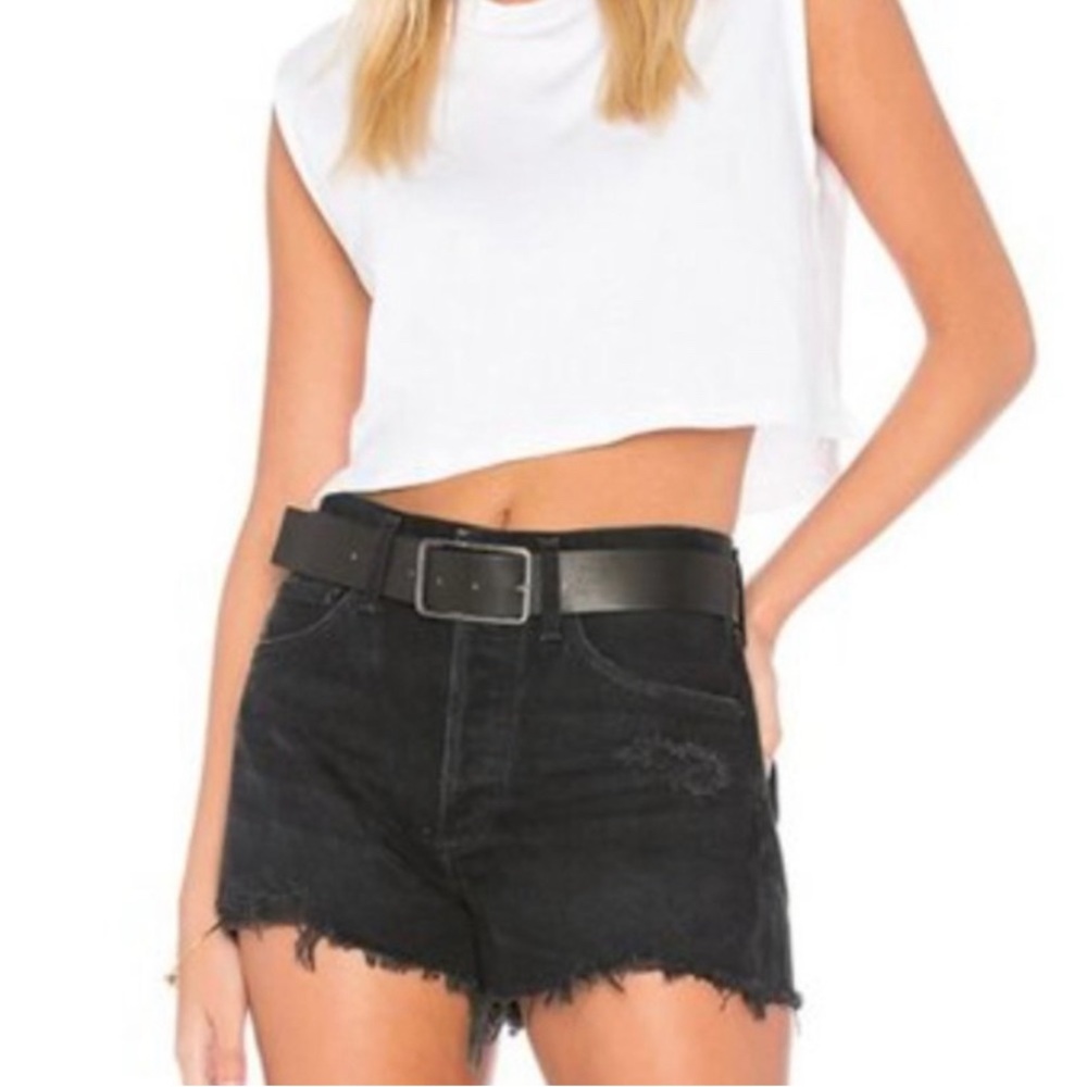 Agolde Dark Denim Jean Shorts